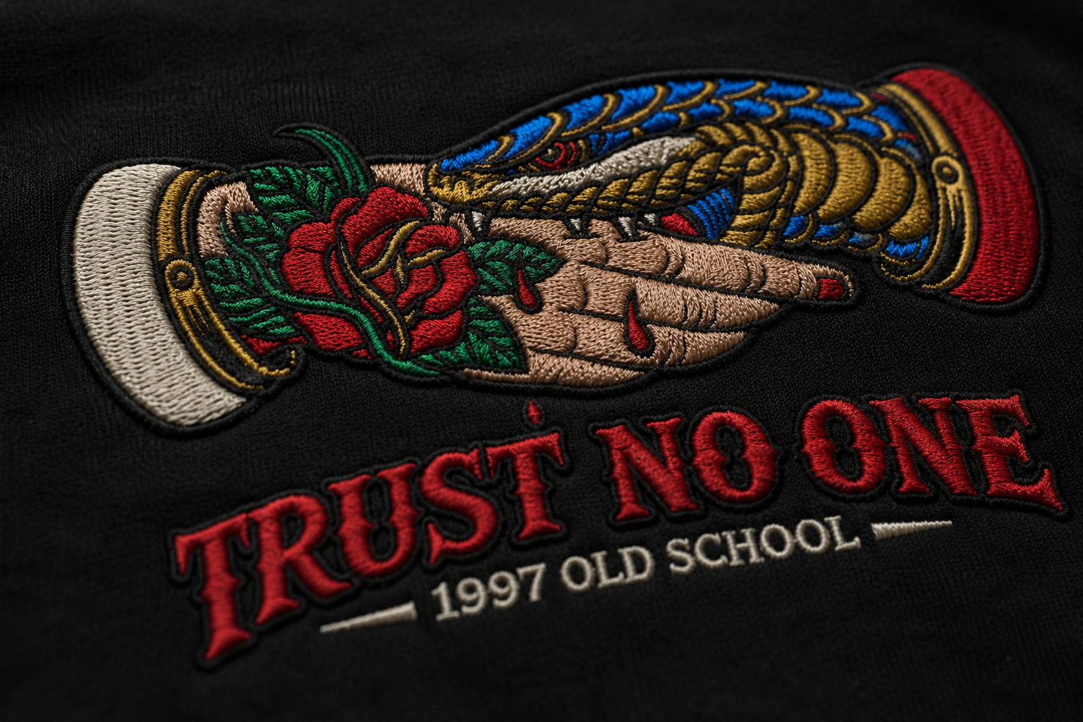 Trust no One+Embroidery