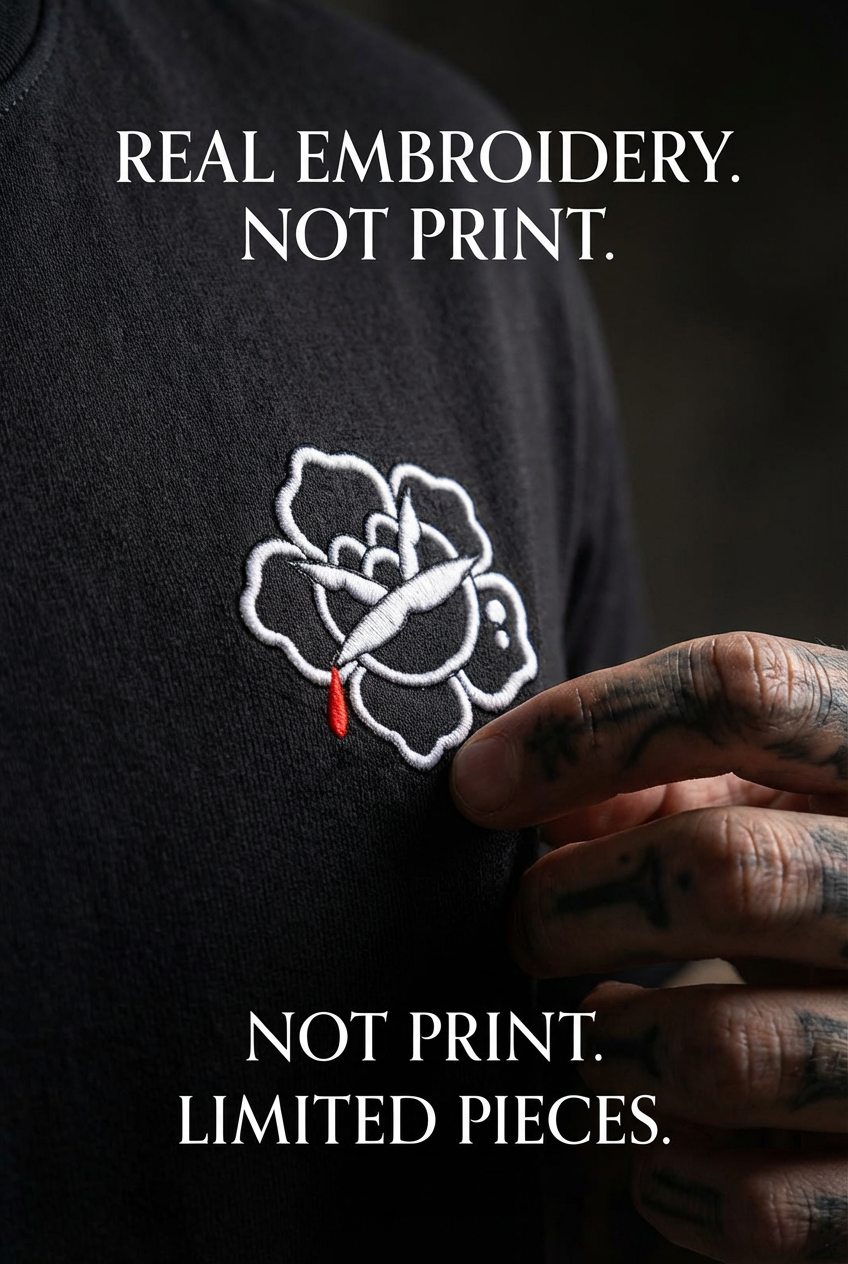 Rosa Black- Slim Fit + Embroidery