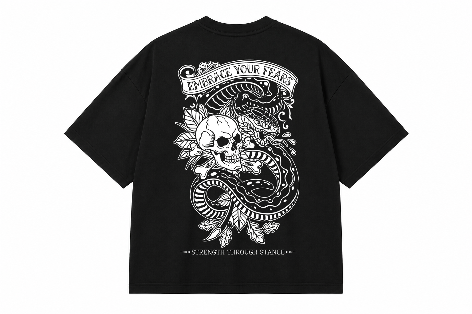 T-Shirt Snake Skull Oversized